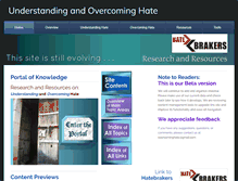 Tablet Screenshot of overcominghateportal.org
